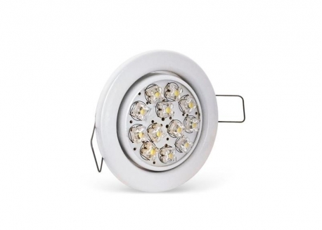 EMPOTRABLE ORIENTABLE DE 12 LEDS BL. FRÍO CON DRIVER (220V)