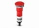 OJO DE BUEY 220V REDONDO PLÁSTICO PLANO ROJO
