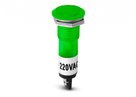 OJO DE BUEY 220V REDONDO PLÁSTICO PLANO VERDE