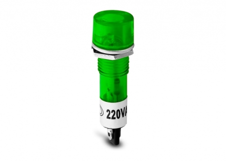 OJO DE BUEY 220V REDONDO PLÁSTICO VERDE