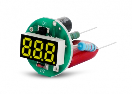 VÓLTIMETRO DIGITAL PARA TABLEROS (SIN CARCAZA) DISPLAY AMARILLO