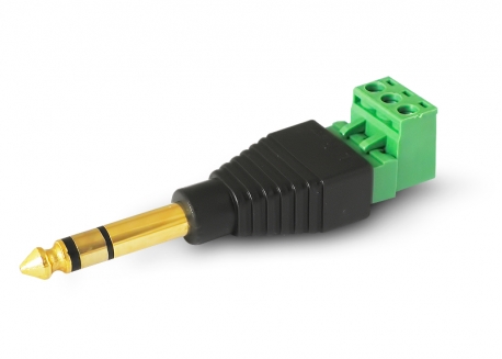 PLUG 6.5 STEREO A BORNERA CON TORNILLOS